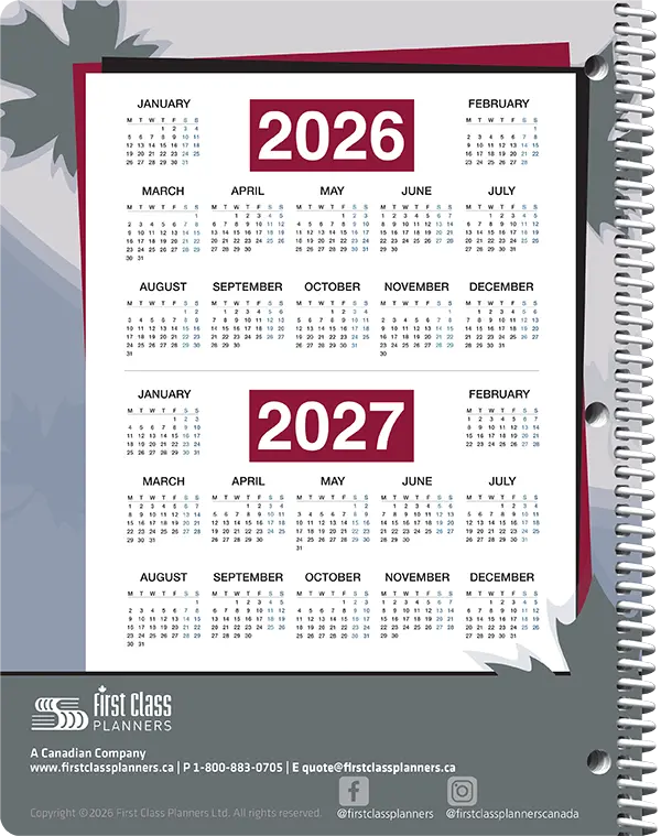 PiQ Potential Standard school agenda cover choices - Outside Back Cover
